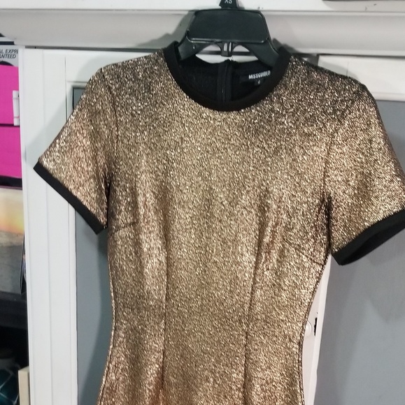 MISSGUIDED ROSEGOLD DRESS - Picture 2 of 6